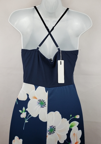 Sling Floral Maxi Dress Summer Long Beach Small - Picture 3 of 8